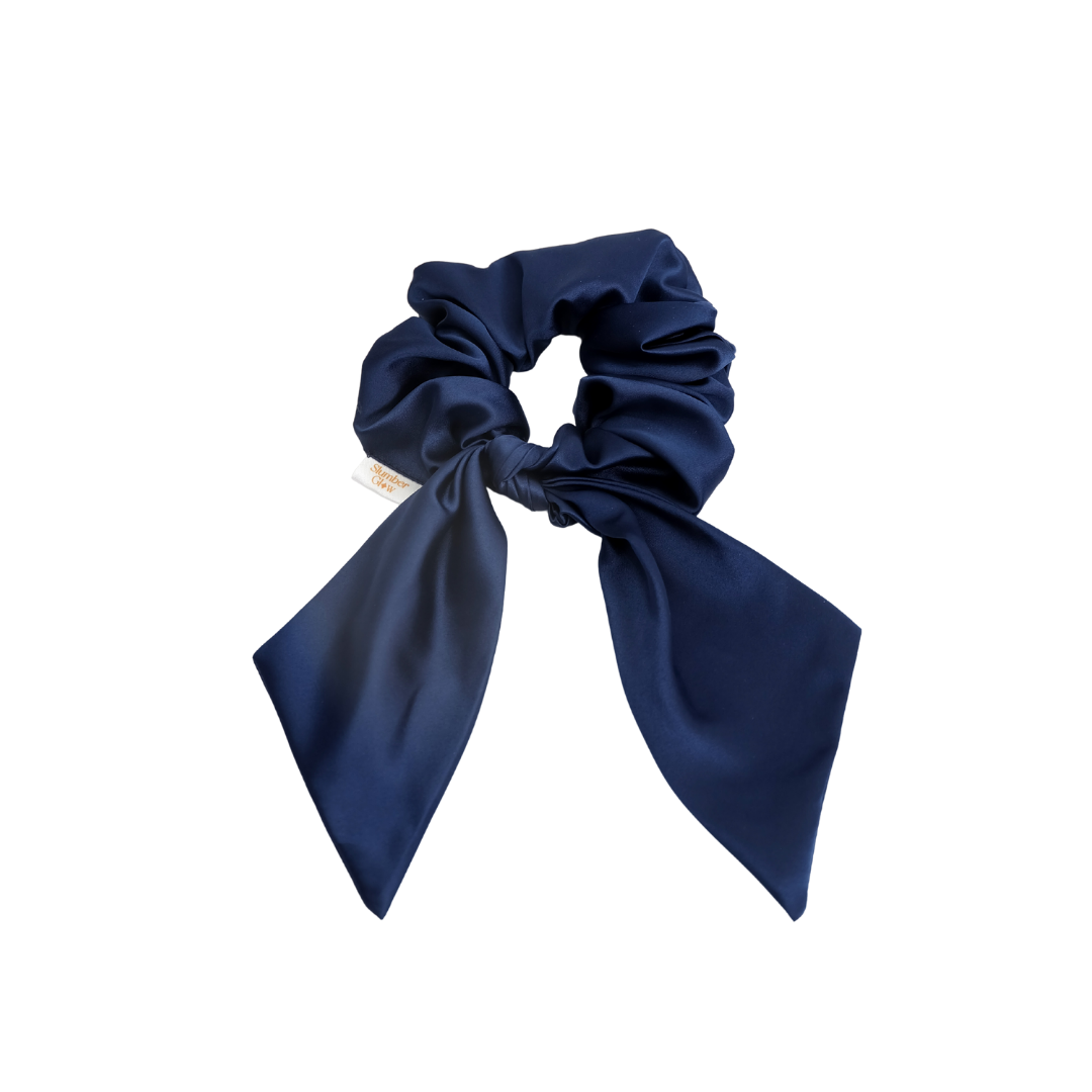Bow Scrunchie in Midnight