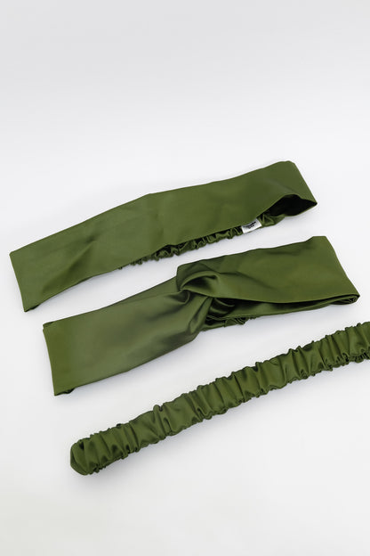 Knot Headband in Moss Green